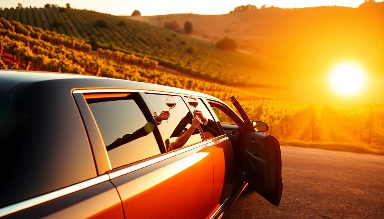 Enjoy a lavish experience with wine tour limo packages featuring luxury limousines and vineyards.