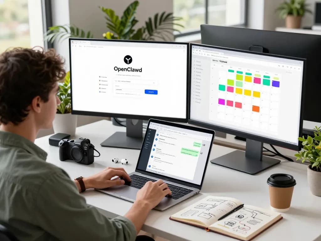 OpenClawd workspace showcasing personal AI assistant managing emails and calendars