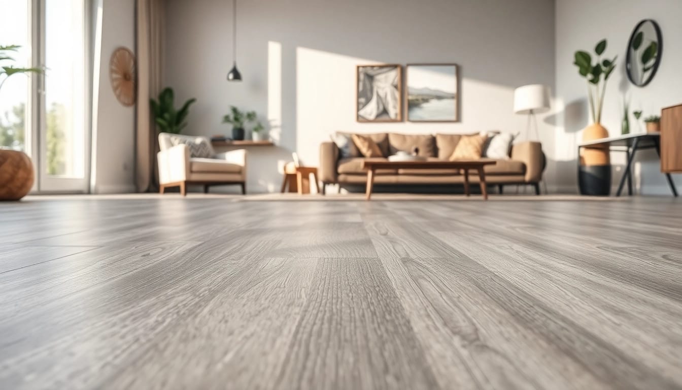 Transform your space with lvp floor featuring a sleek gray design that elevates any interior.