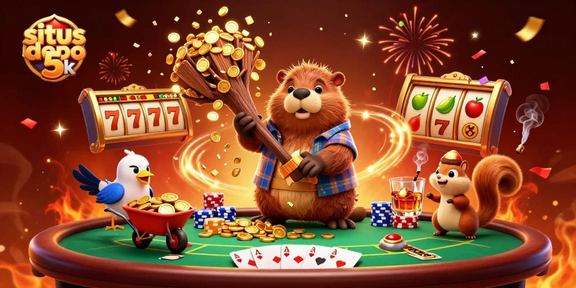 Experience the excitement at situs depo 5k with vibrant illustrations of jackpot adventures!
