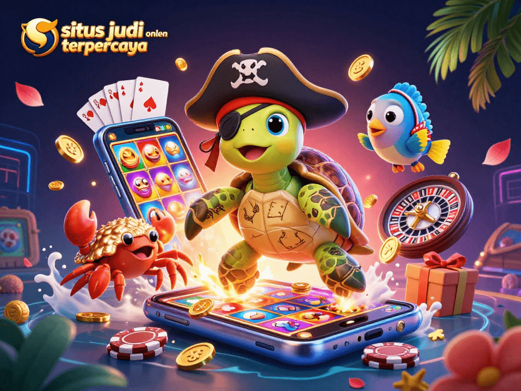 Permainan menarik di situs judi online terpercaya dengan karakter unik dan elemen kasino yang menghibur.