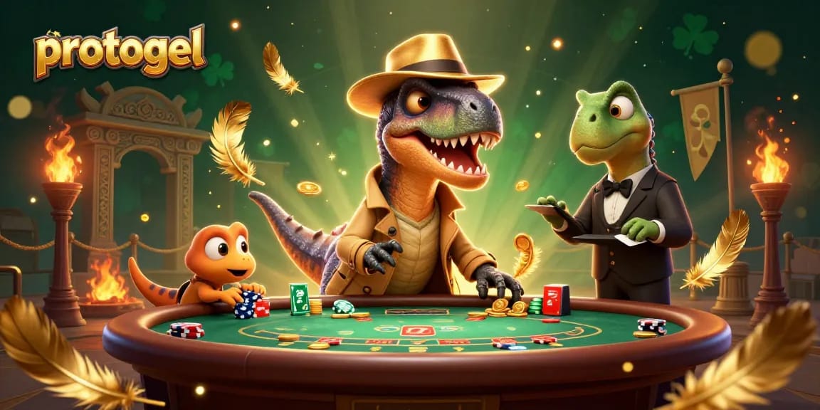Watch the protogel velociraptor card counter in action while sneaky chips fly at a blackjack table.