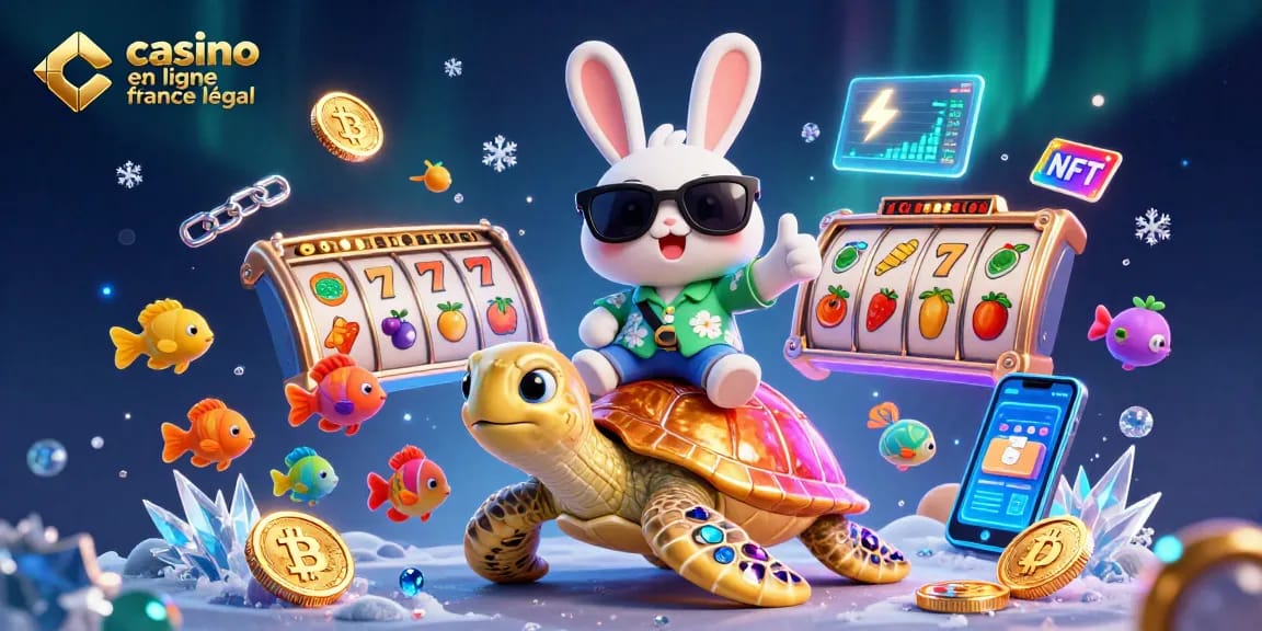 Profitez de l'excitation des jeux de casino en ligne légaux en France avec ce visuel coloré.
