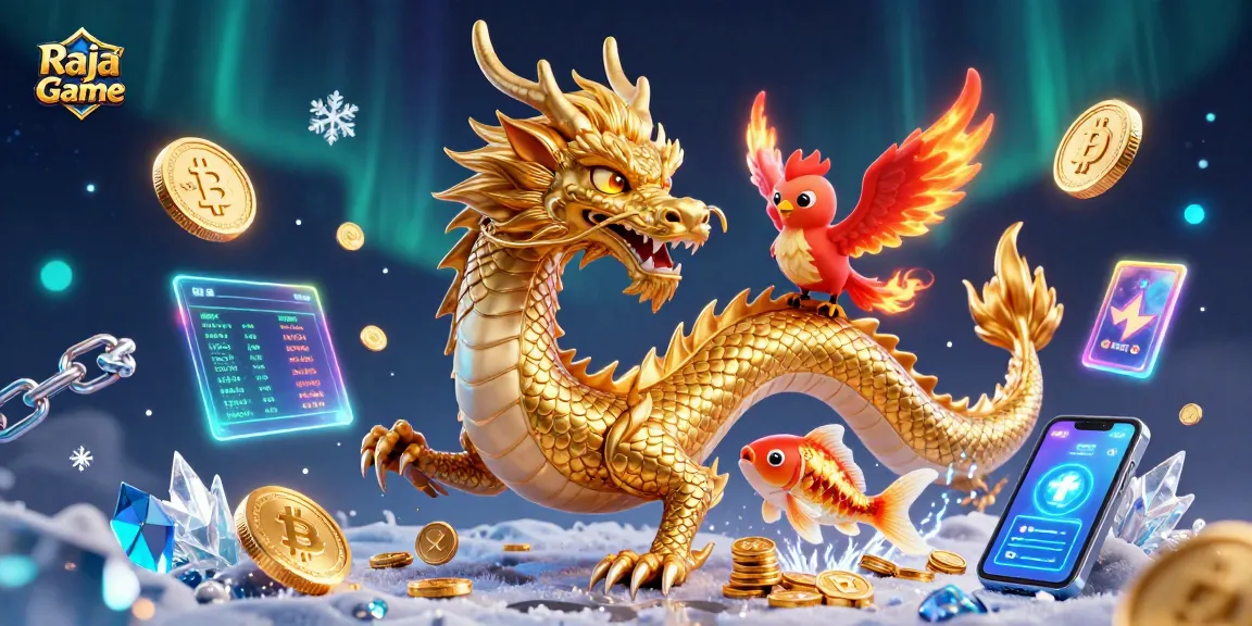 Play exciting games and win rewards with Raja Game in this dynamic casino illustration.