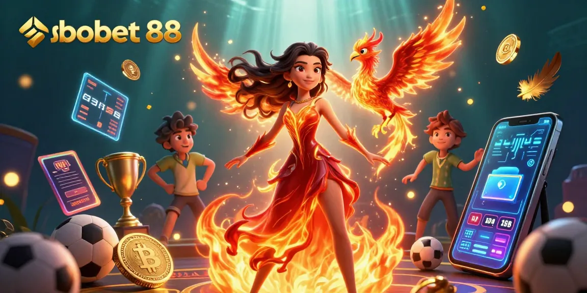 Engage with sbobet 88 betting strategies in a vibrant sports-themed 3D scene showcasing dynamic elements.