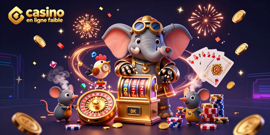 Vivez l'excitation du casino en ligne fiable avec une illustration 3D vibrante mettant en avant des éléments steampunk.
