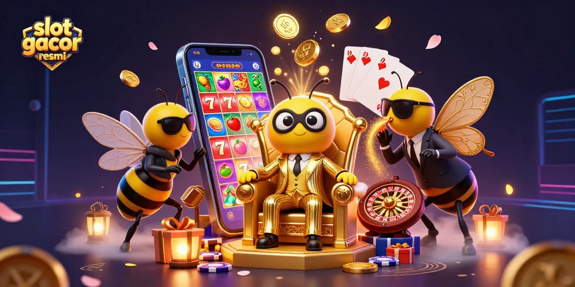 Experience the excitement of slot gacor resmi with vibrant casino elements all around.