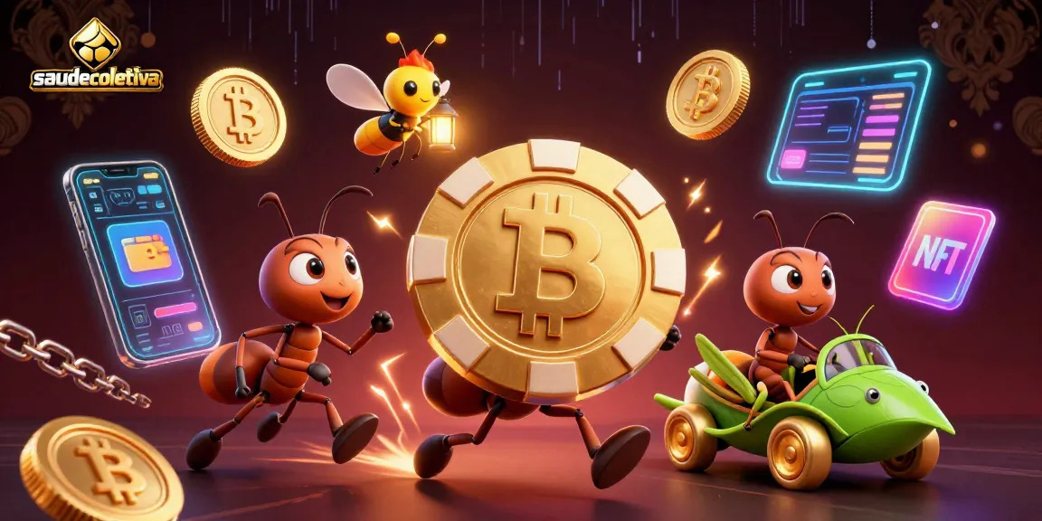 Ant tim 3D dari saudecoletiva mencuri chip poker emas dalam aksi seru.