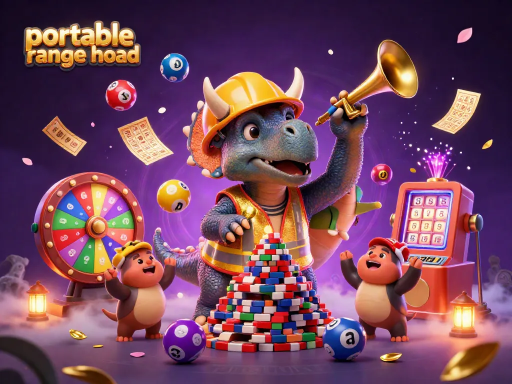 Engaging scene with a portable range hood character building poker chips, delivering fun and strategy.