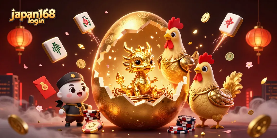 Play slots with excitement at japan168 login featuring a golden dragon over poker chips.