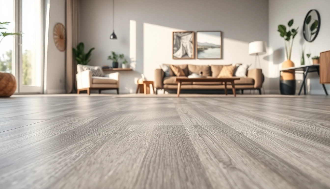 Transform your space with lvp floor featuring a sleek gray design that elevates any interior.