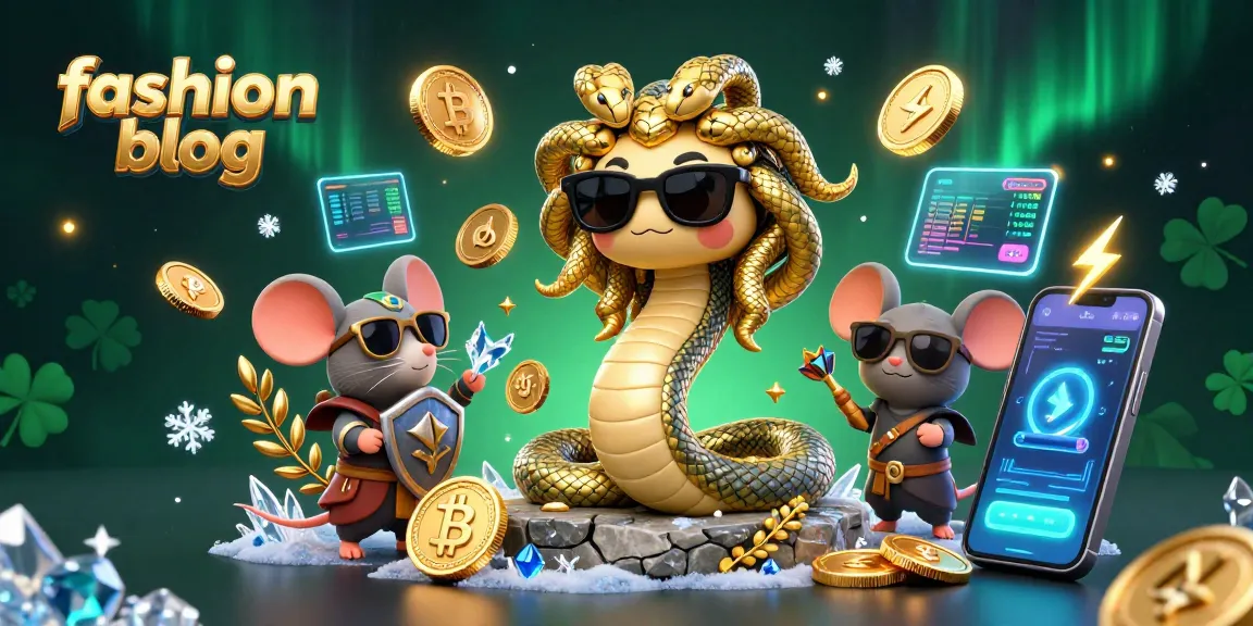 Engaging fashion blog illustration showcasing characters with cryptocurrency elements in a casino-themed setting.