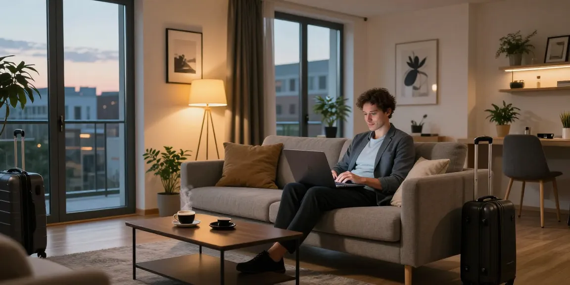 Moderne Wohnung für Monteurzimmer Hannover mit gemütlichem Ambiente und Stadtblick.