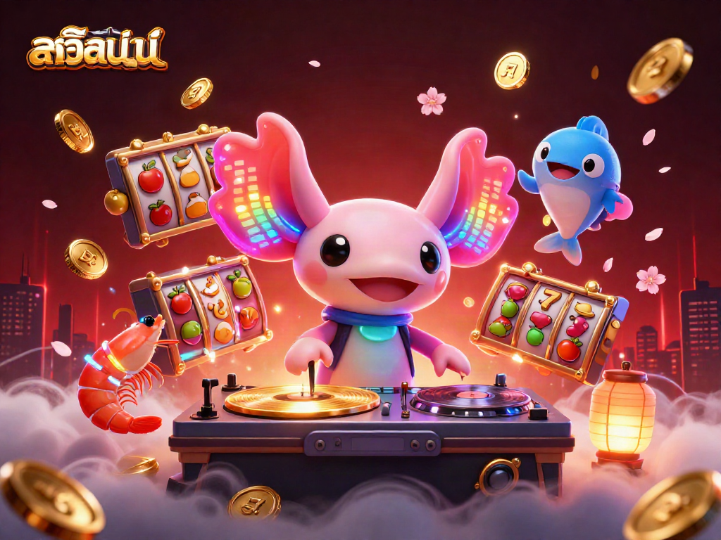 Experience the excitement of สล็อตออนไลน์ with vibrant reels, cheerful characters, and rich casino elements.