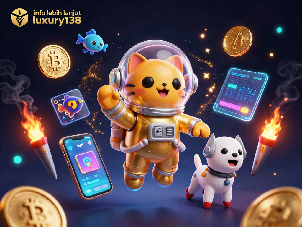 Informasi lebih lanjut luxury138 tentang kasino online dengan ilustrasi karakter luar angkasa yang menarik.