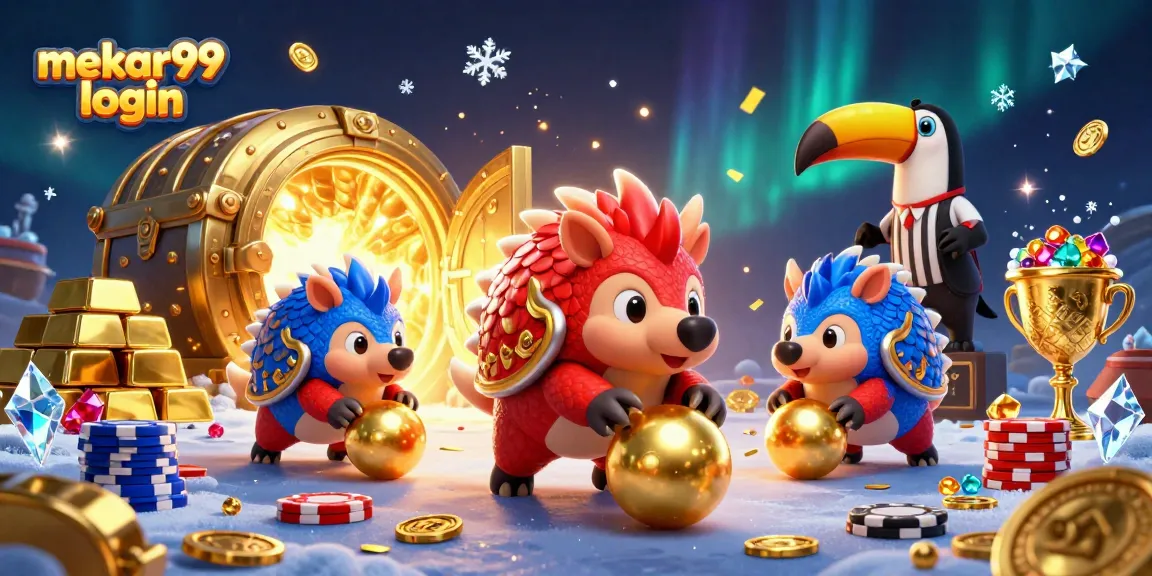 Mekar99 login: Enjoy thrilling 3D gaming action with rival pangolins and golden treasures.