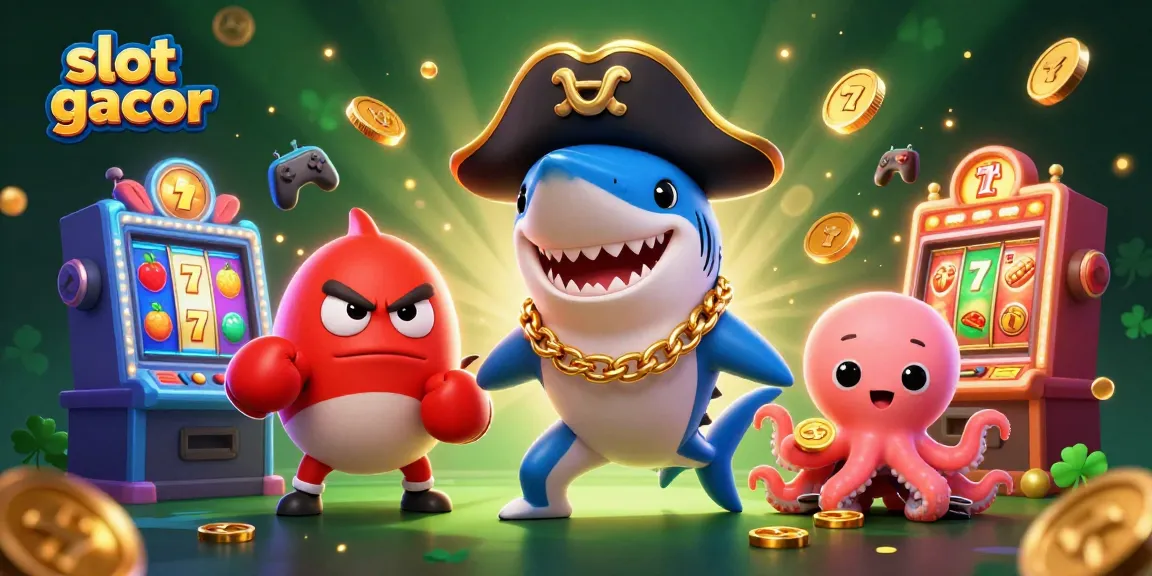 Experience slot gacor excitement with vibrant characters and captivating game elements in this dynamic 3D scene.