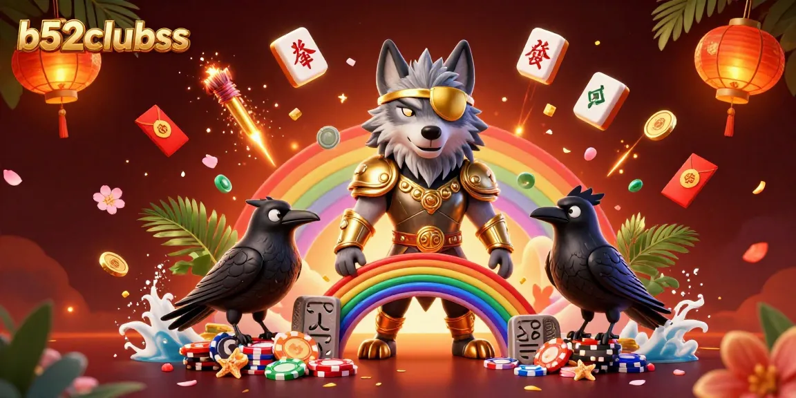 Engage in thrilling gameplay at b52clubss with Odin and his mystical ravens amidst colorful casino elements.