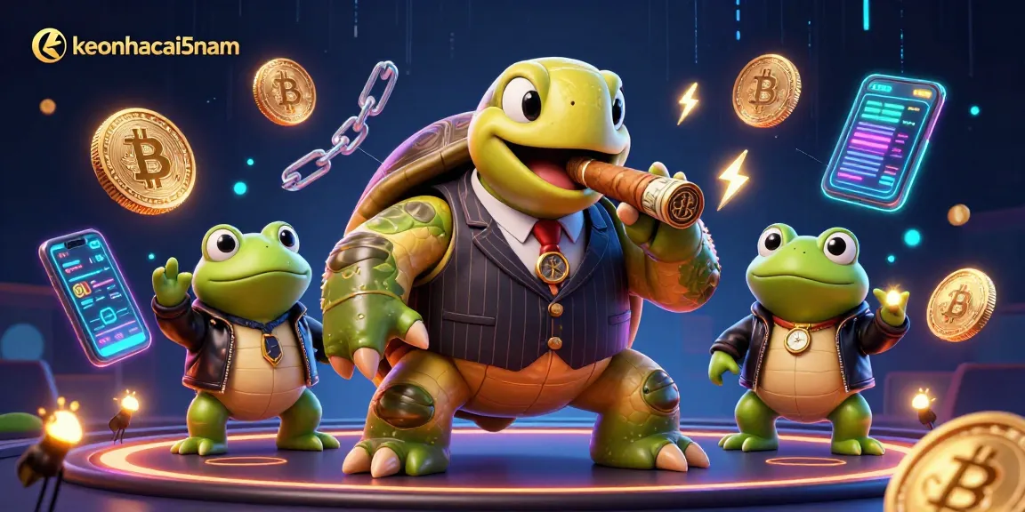 Bet on keonhacai5nam and join the gambling adventure with turtles and blockchain coins.