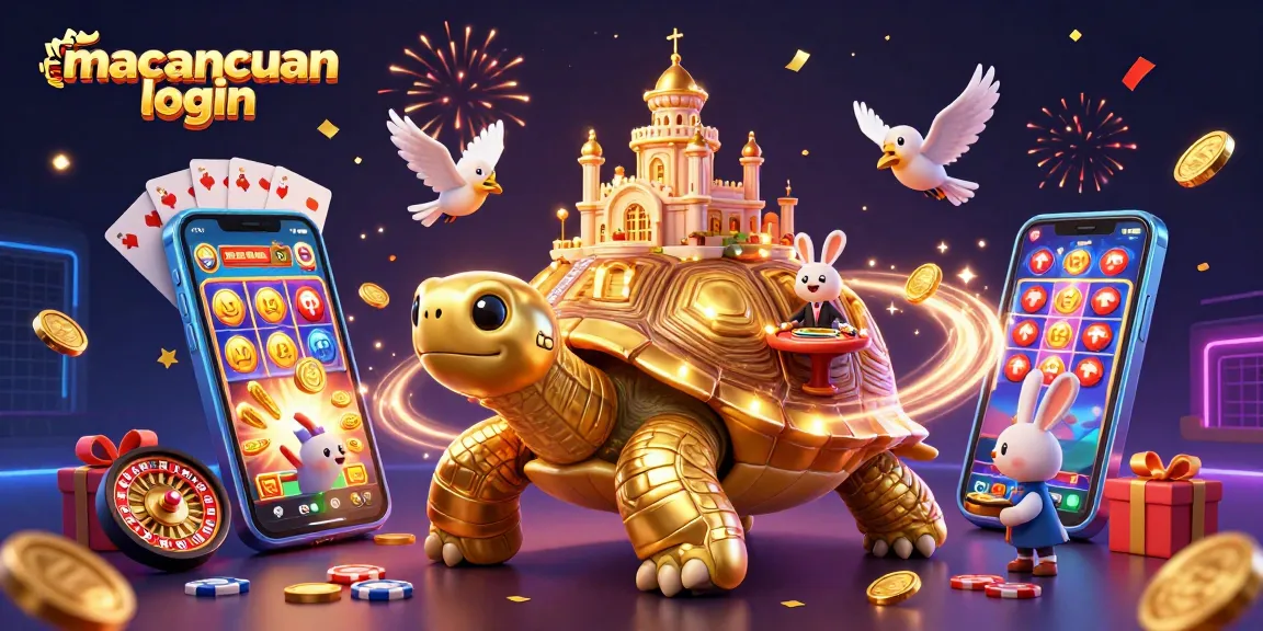 Login macancuan sambil menikmati permainan dalam ilustrasi kasino yang meriah