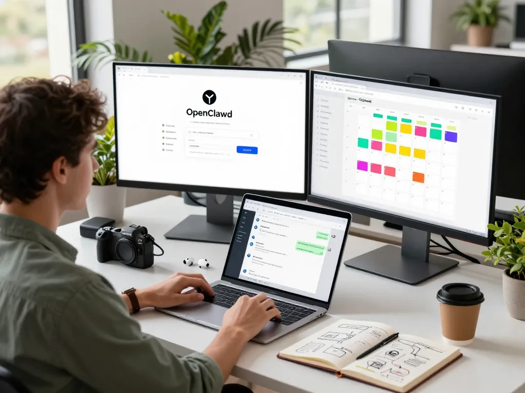 OpenClawd workspace showcasing personal AI assistant managing emails and calendars