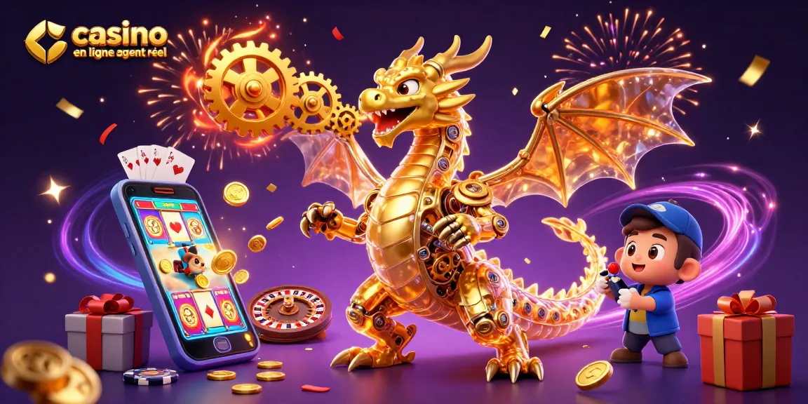 Jouez dans un casino en ligne argent réel avec des jeux passionnants et un dragon d'or magique.