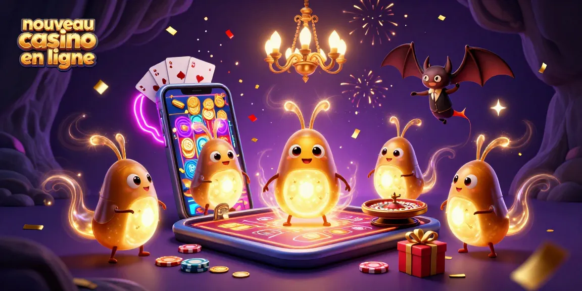 Jouer sur un nouveau casino en ligne avec des personnages phosphorescents illuminant l’ambiance festive.
