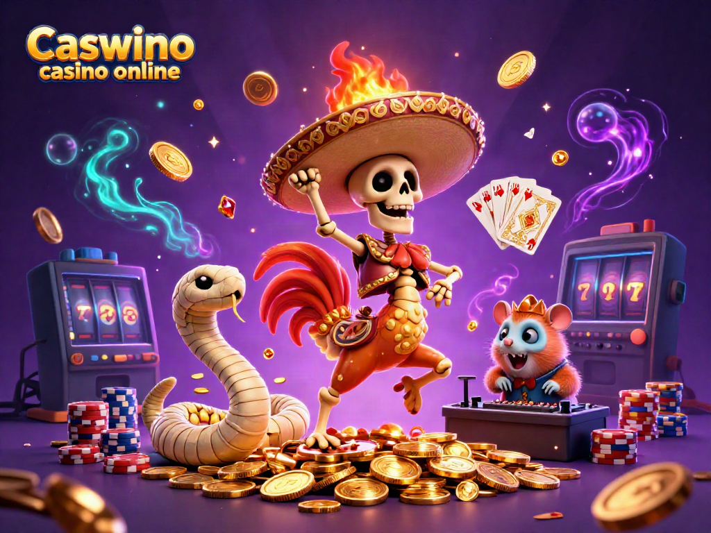 Enjoy thrilling action at Caswino casino online with dynamic characters and vibrant casino elements.