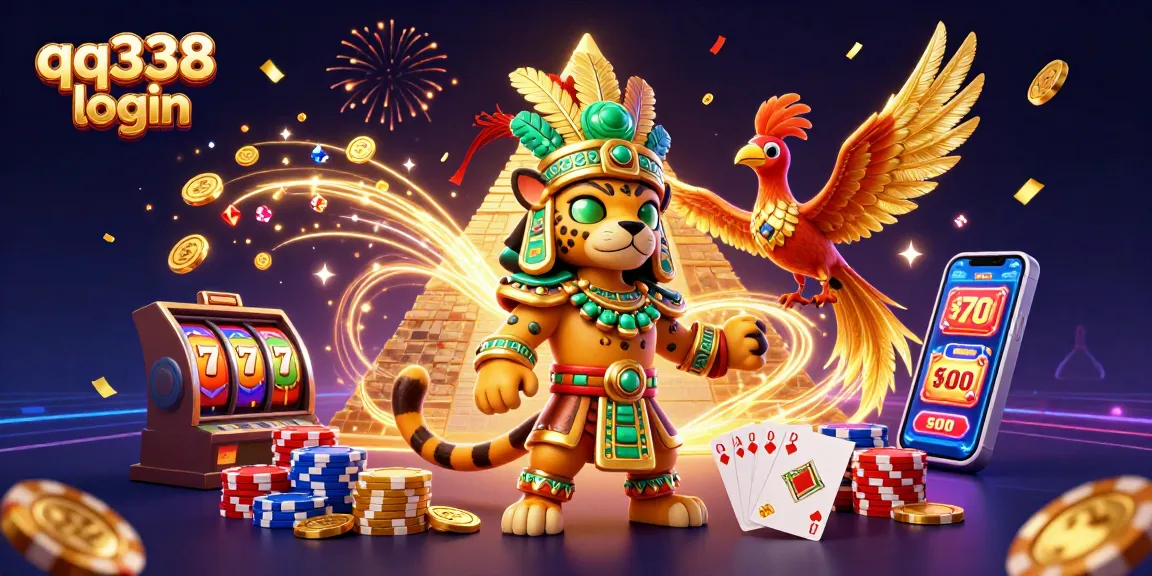 Experience winning adventures with qq338 login in a vibrant casino scene packed with action and excitement.