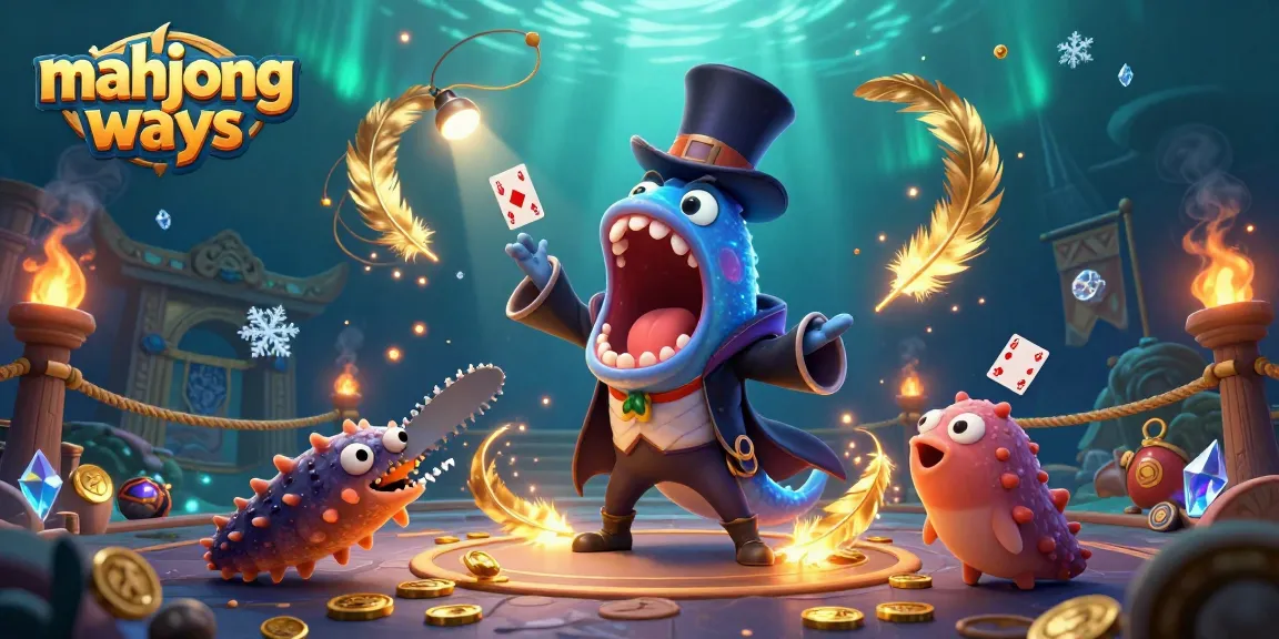 Experience mahjong ways with a captivating 3D scene featuring vibrant casino elements and magical characters.