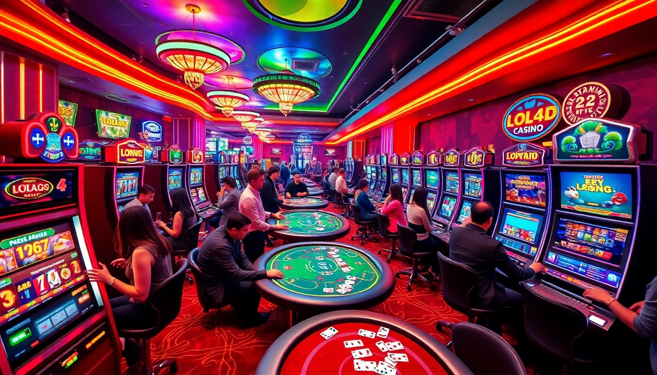 Mainkan permainan menarik di LOL4D Casino dengan suasana yang penuh semangat dan warna-warni.