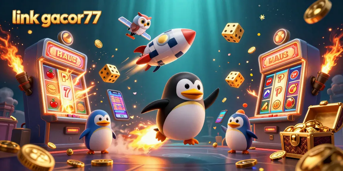 Mainkan link gacor77 dengan penguin emas yang dinamis di kasino luar angkasa yang penuh harta!