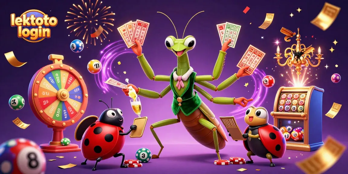 Experience the thrill with lektoto login, featuring dynamic lottery balls and a vibrant gaming atmosphere.