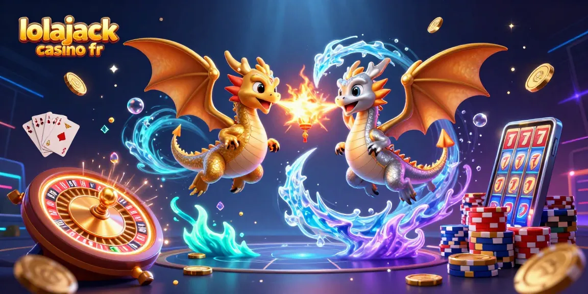 Experience the excitement of lolajack casino fr with dragons, coins, and vibrant casino elements.