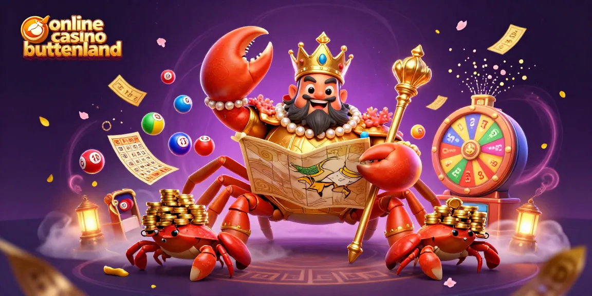 Engage in an exciting online casino buitenland experience with a vibrant 3D crab emperor and lottery elements.