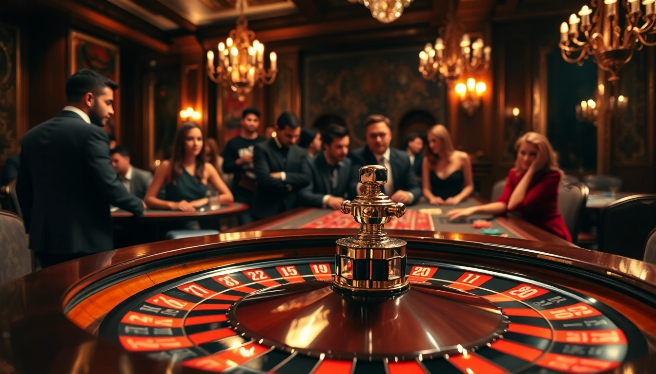 Wortel21 mengungkapkan suasana kasino yang seru di meja roulette dengan pemain yang bersemangat.