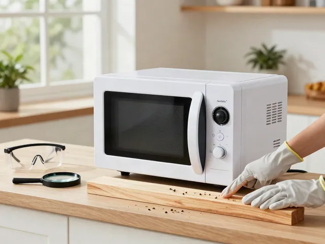 SHASHEL® microwave pest control device in action, safely eliminating wood-boring insects.