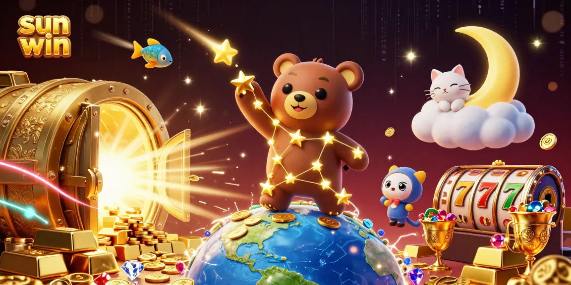 Experience the thrill of sun win with vibrant 3D casino elements and dynamic characters.