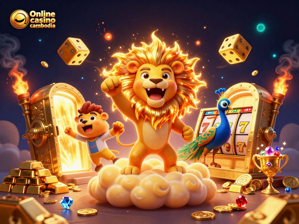 Experience thrilling excitement at Online casino cambodia with vibrant 3D characters and casino elements.