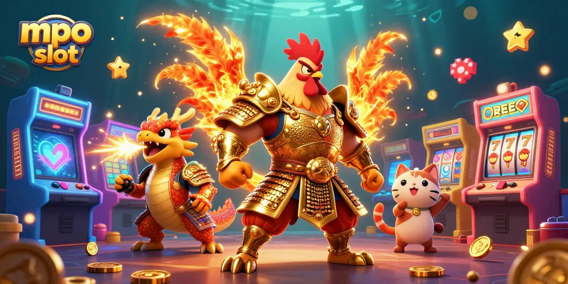 Spin the reels and immerse in mpo slot action with vibrant characters and casino elements!