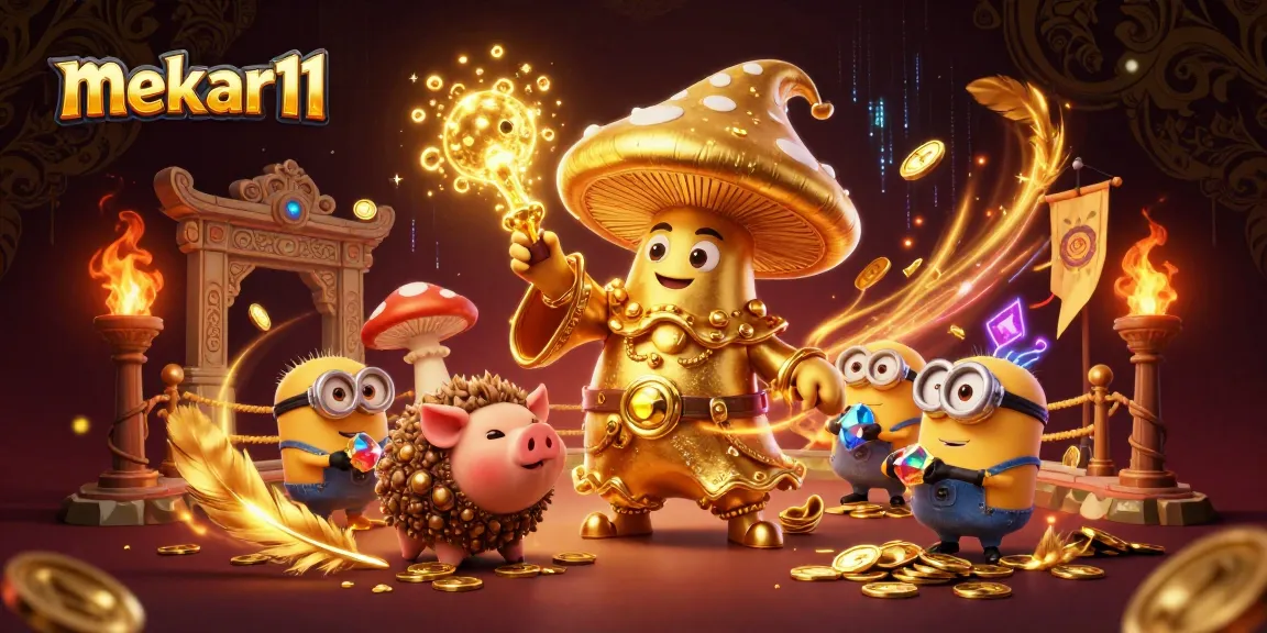 Experience the magic of mekar11 with golden mushrooms, treasure-hunting, and rich slots action.