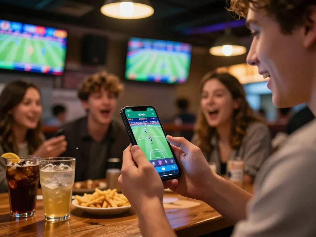 Experience sports betting excitement with the 98win app in a lively atmosphere.