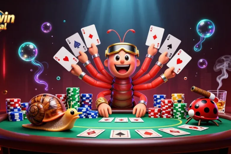 Experience thrilling gameplay at Sunwin Official with a lively scene of whimsical characters and vibrant casino elements, showcasing excitement.