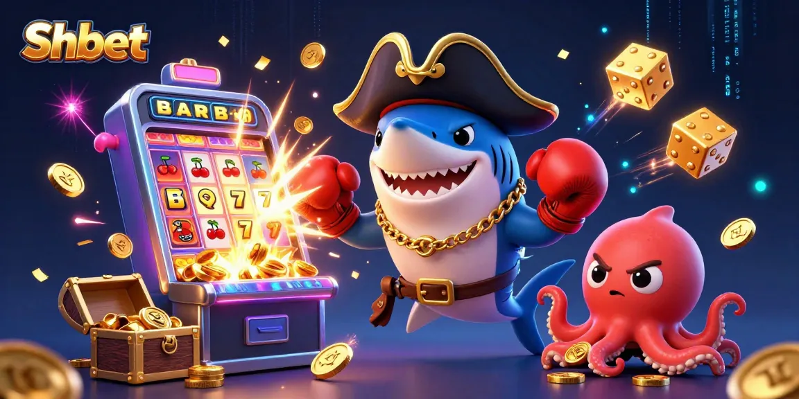 Join Shbet's thrilling casino fun with colorful slot machines surrounded by playful characters and gold coins!