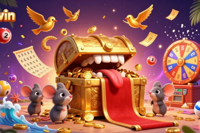 Experience dynamic gaming features with 28win’s illustrated treasure chest, booming with rewards!