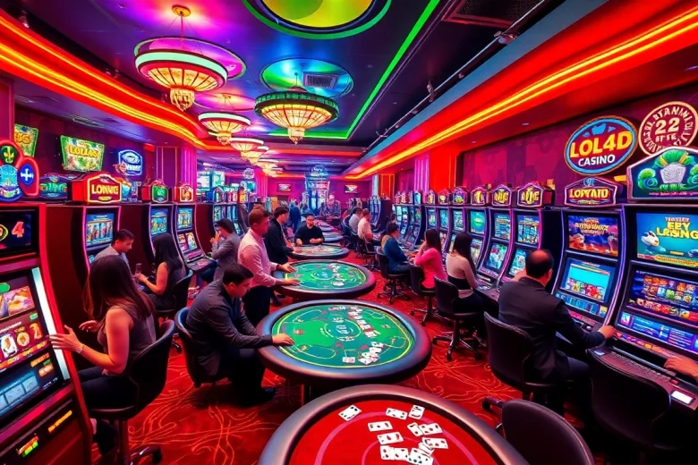 Mainkan permainan menarik di LOL4D Casino dengan suasana yang penuh semangat dan warna-warni.